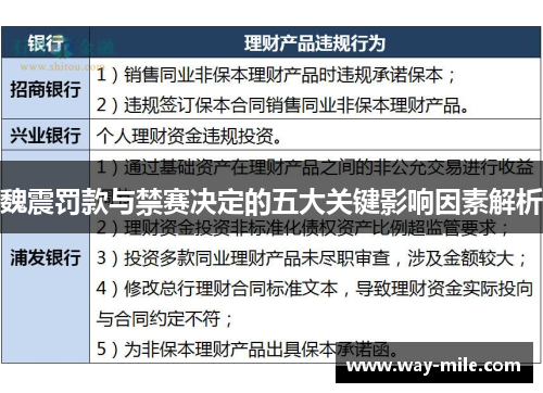 魏震罚款与禁赛决定的五大关键影响因素解析